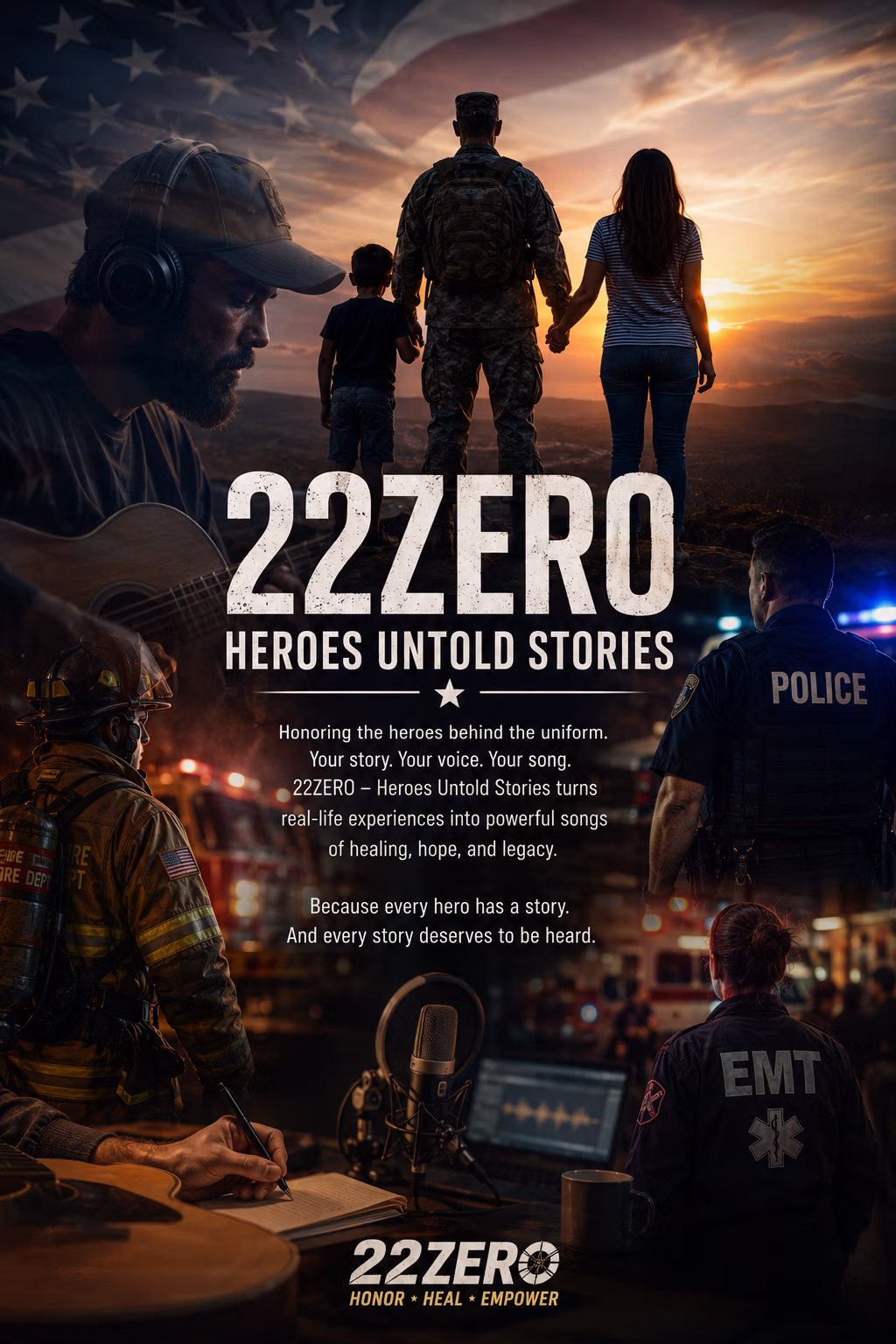 22ZERO, Heroes Untold Stories, vertical banner